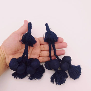 Blue Silk Ball Tassels, Latkan, Embellishments